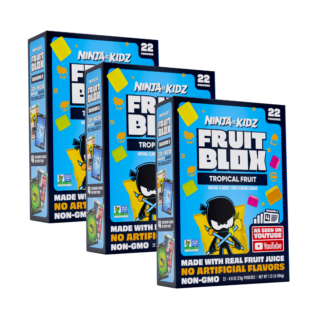 FruitBlox Ninja Kidz Tropical Fruit Snacks, 66 Count