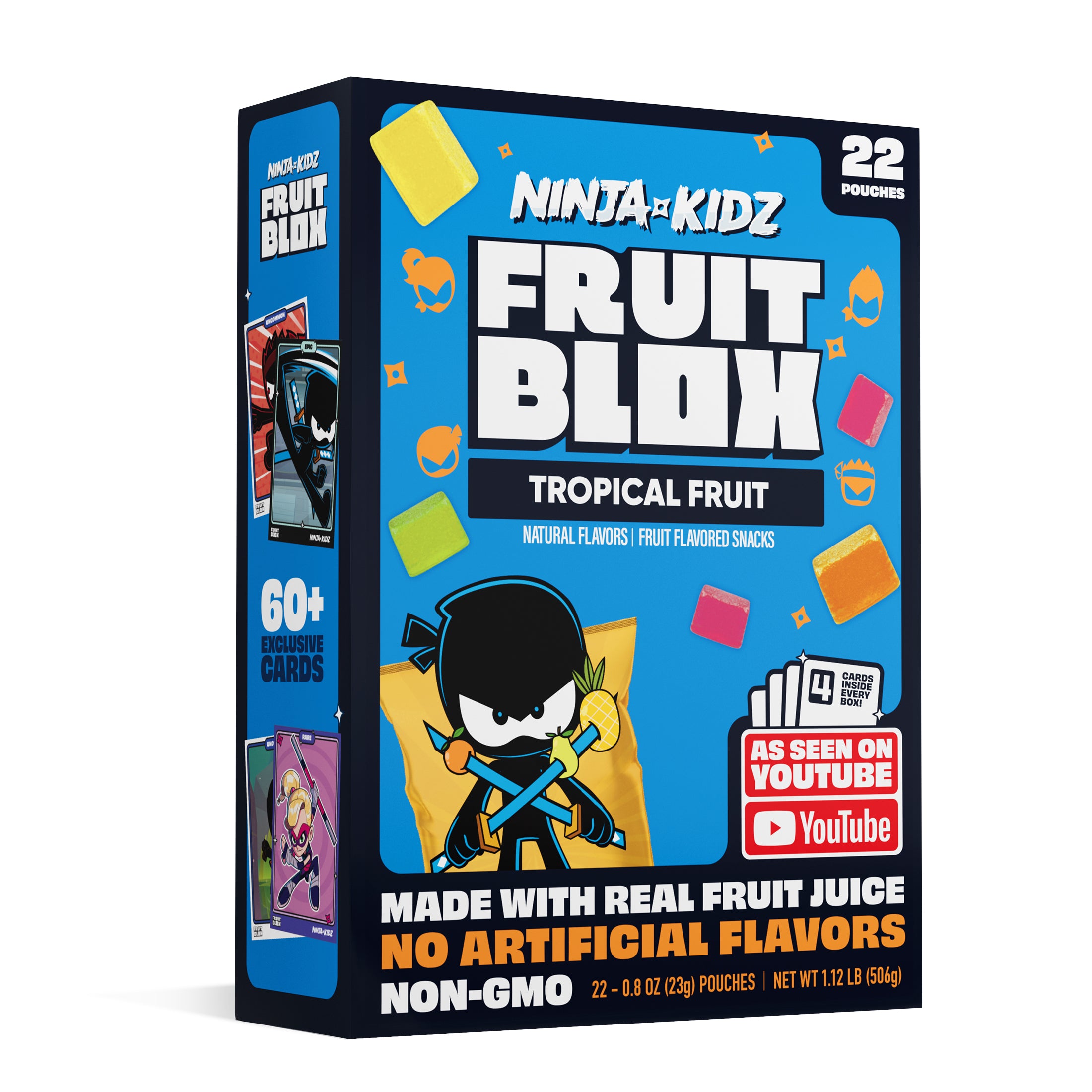 FruitBlox Ninja Kidz Tropical Fruit Snacks, 66 Count