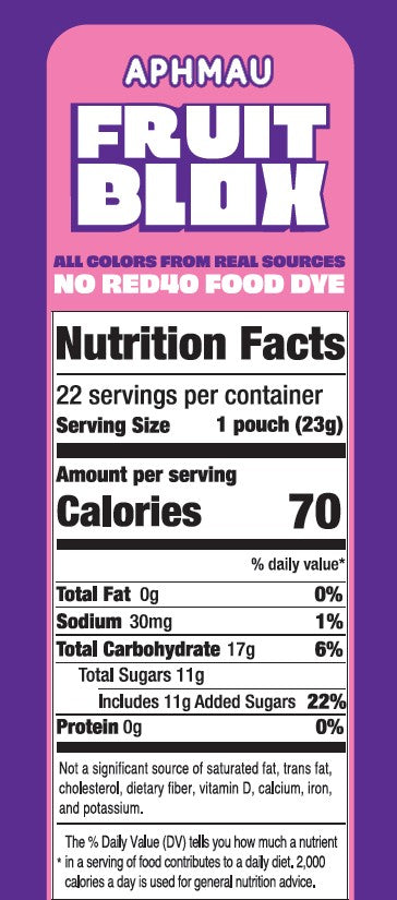 FruitBlox Aphmau Mixed Fruit Snacks, 22 Count