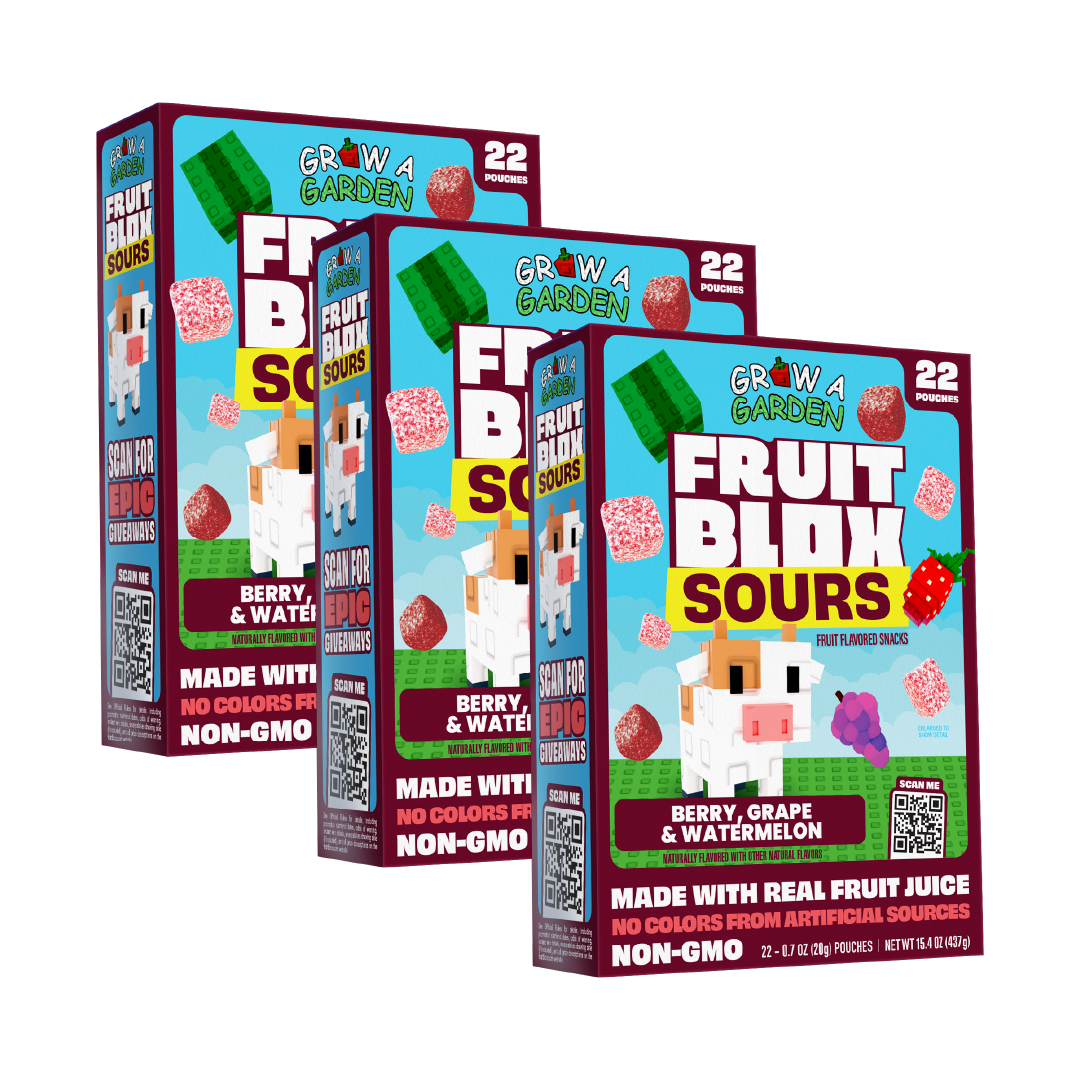 Grow a Garden FruitBlox Sours: Berry, Grape, & Watermelon 22ct, 66 Count