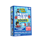 FruitBlox Sours Stokes Twins Blue Raspberry & Cherry Fruit Snacks, 22 Count