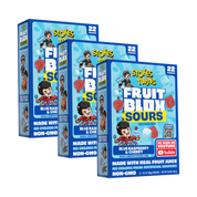 FruitBlox Sours Stokes Twins Blue Raspberry & Cherry Fruit Snacks, 66 Count