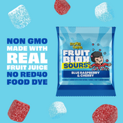 FruitBlox Sours Stokes Twins Blue Raspberry & Cherry Fruit Snacks, 132 Count