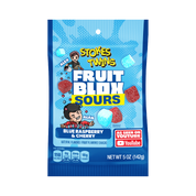 FruitBlox Sours Stokes Twins Blue Raspberry & Cherry Fruit Snacks, 5oz Bag