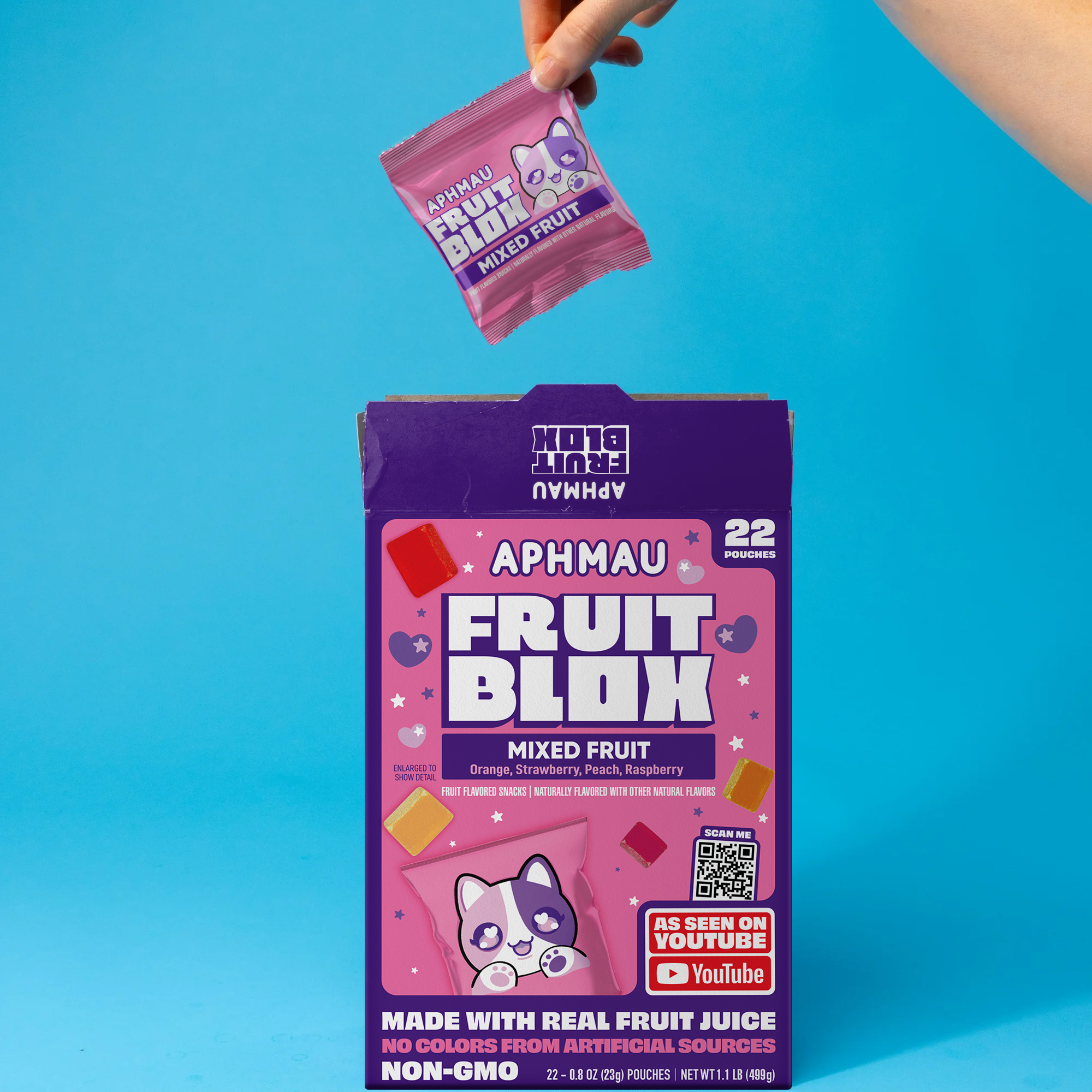 FruitBlox Aphmau Mixed Fruit Snacks, 22 Count