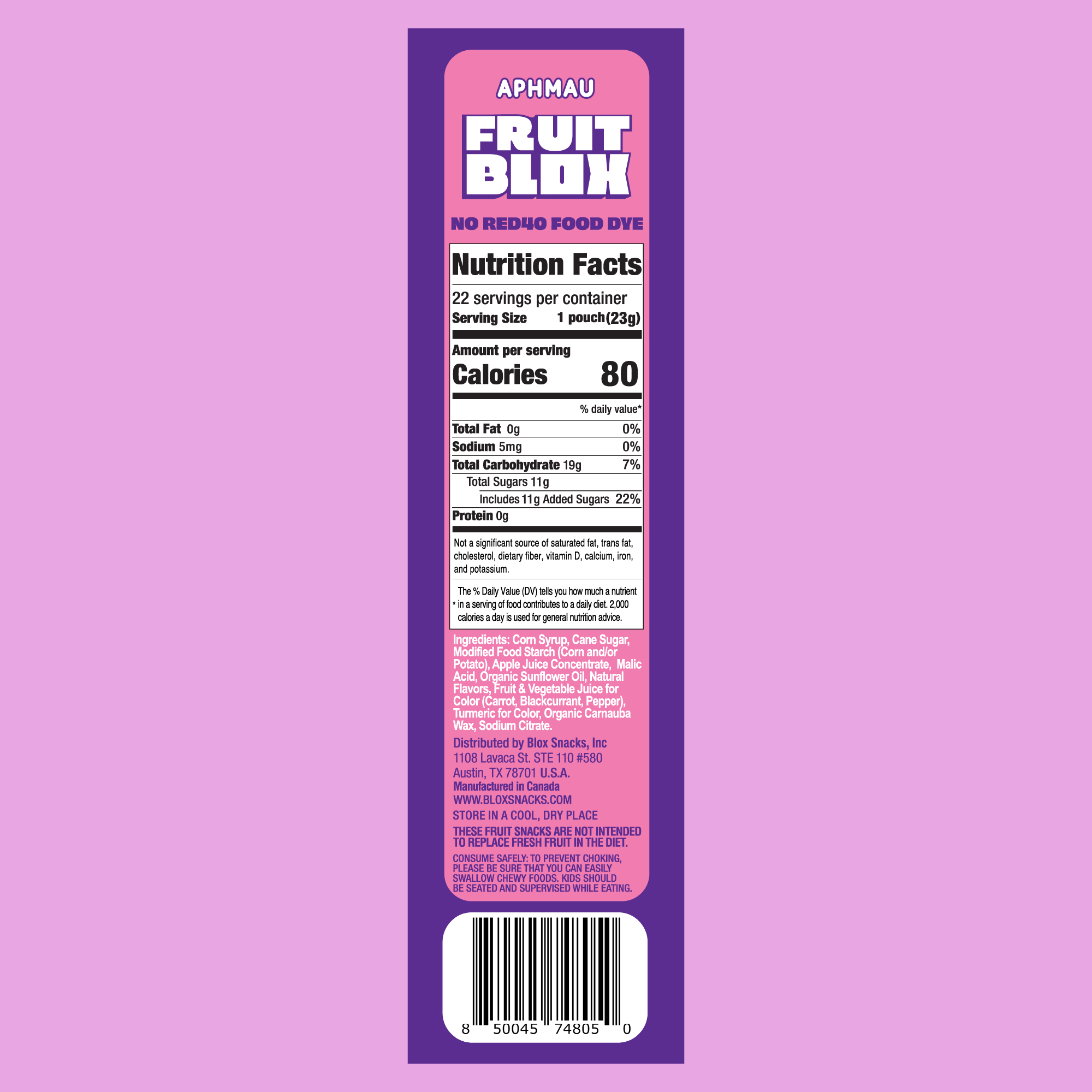 FruitBlox Aphmau Mixed Fruit Snacks, 66 Count