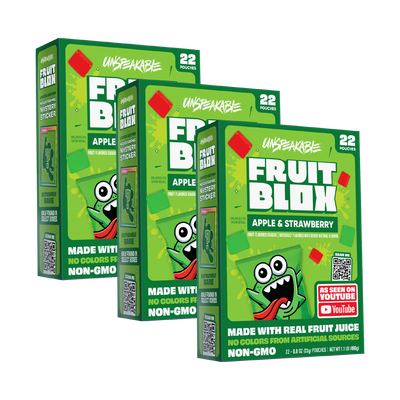 FruitBlox Unspeakable Apple Strawberry Fruit Snacks, 66 Count