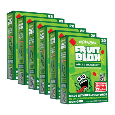 FruitBlox Unspeakable Apple Strawberry Fruit Snacks, 132 Count