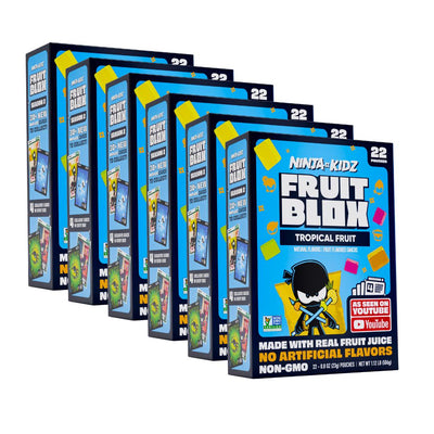 FruitBlox Ninja Kidz Tropical Fruit Snacks, 132 Count